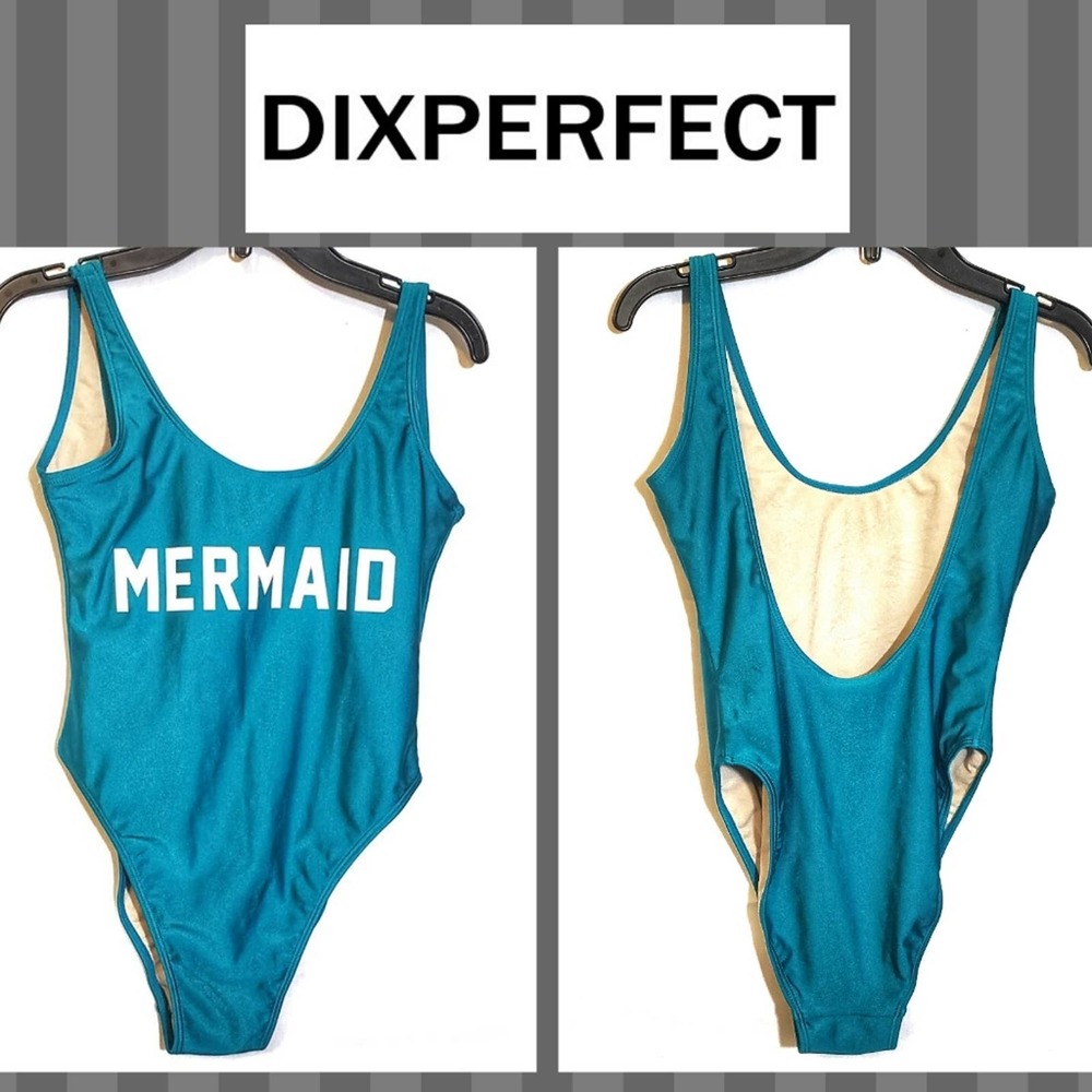 Dixperfect Retro Baywatch-Style Mermaid One-piece